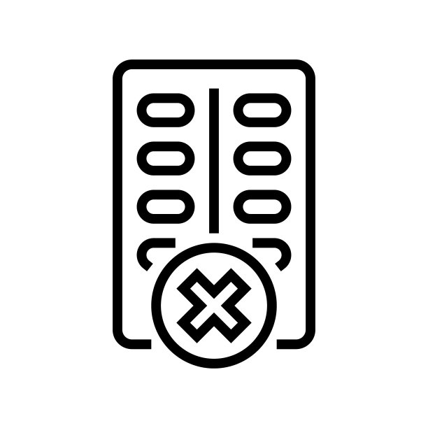 儿童禁药线图标矢量插图图片下载