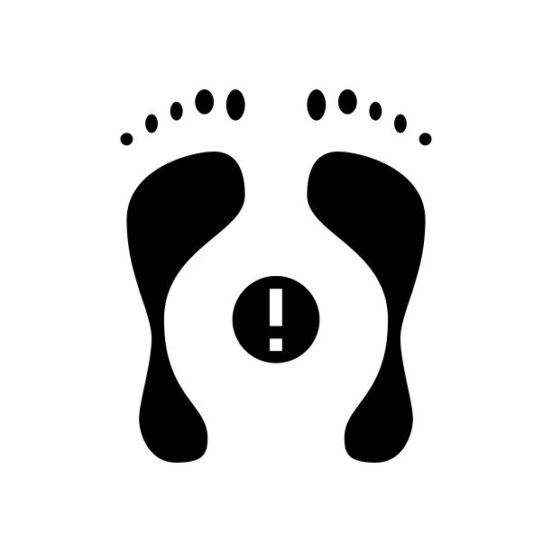 姿势畸形脚字形图标矢量插图图片下载