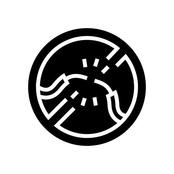 裸线儿童安全禁止标志，符号，图标，矢量插图图片下载