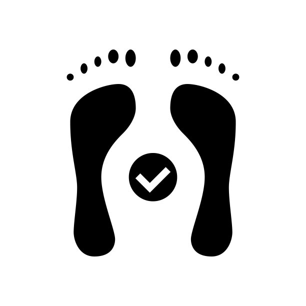 健康脚打印字形图标矢量插图图片下载