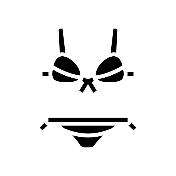 泳衣比基尼符号图标矢量插图图片下载