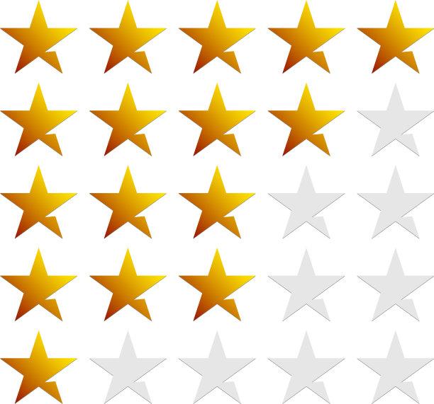 5星评价图标，价值评估和图片下载