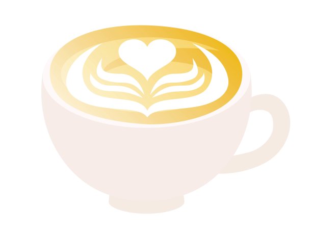 说明:拿铁的心形设计。图片下载