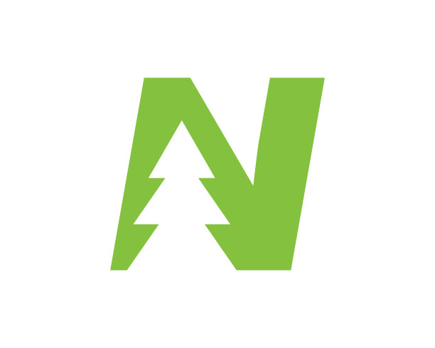 松树与N字母向量eps图片下载