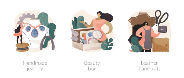 手工启动抽象概念矢量插图。图片下载