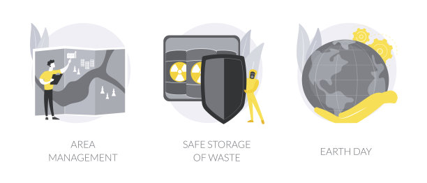 环境保护抽象概念矢量插图。图片下载