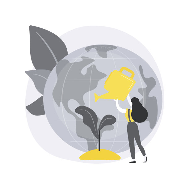 土地保护抽象概念矢量图解。图片下载