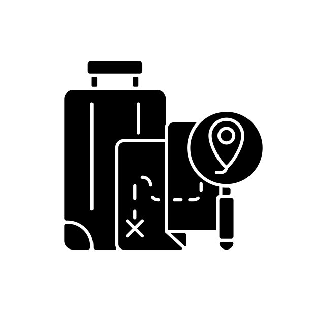 DIY旅行黑色字形图标图片下载
