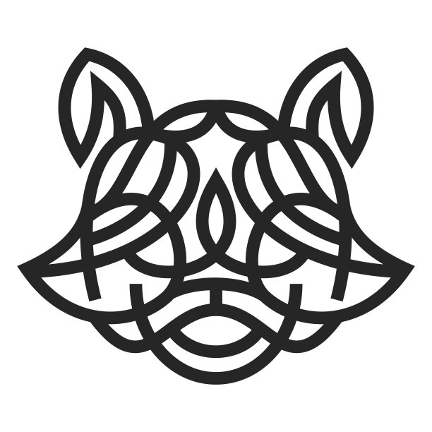 从黑白几何风格的线条孤立在白色背景上的浣熊头剪影。标签或海报的现代平面设计元素。矢量艺术插图。图片下载