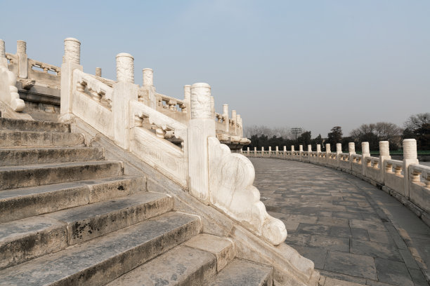 石阶。中国传统古建筑装饰风格图片下载