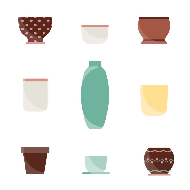 花盆设置在平面设计图片下载