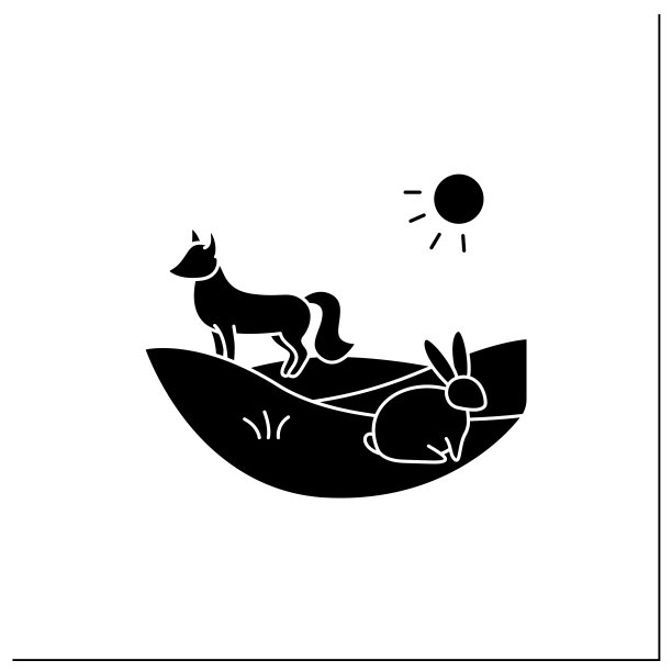 草原字形图标图片下载