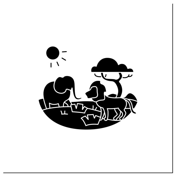 草原字形图标图片下载