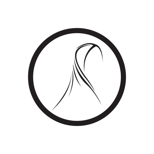 穆斯林头巾标志模板设计图片下载