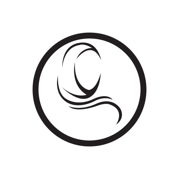 穆斯林头巾标志模板设计图片下载