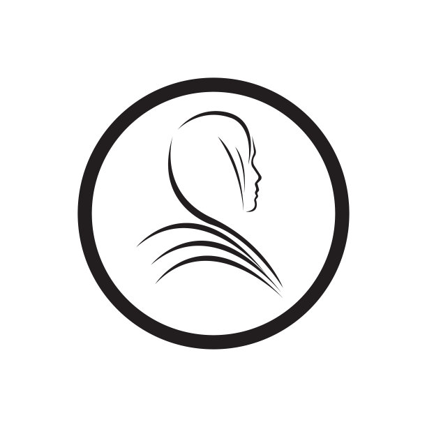 穆斯林头巾标志模板设计图片下载