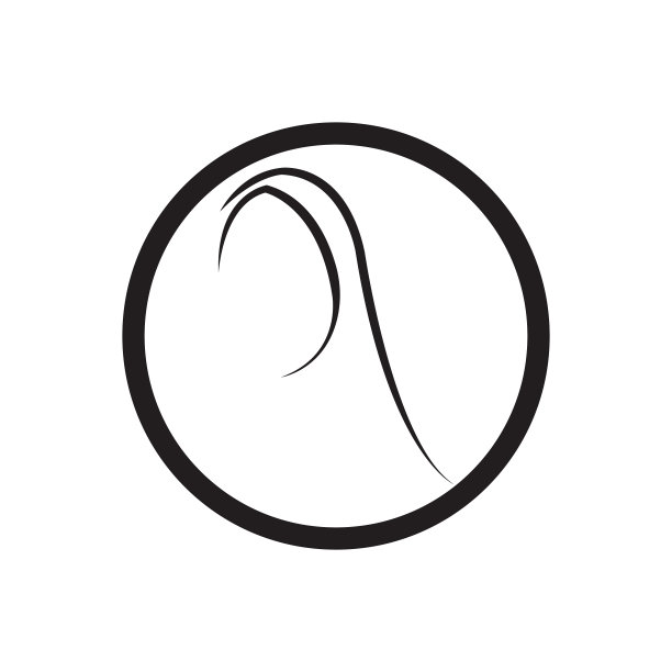 穆斯林头巾标志模板设计图片下载