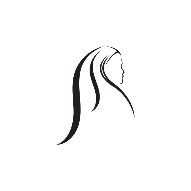 穆斯林头巾标志模板设计图片下载