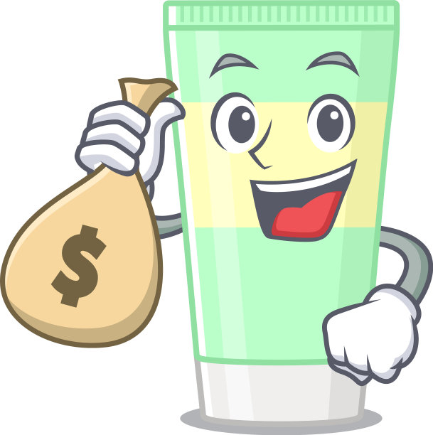 疯狂丰富的洁面泡沫吉祥物设计图片下载