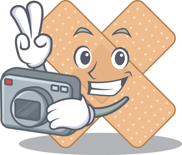 一个熟练的摄影师交叉绷带工作图片下载