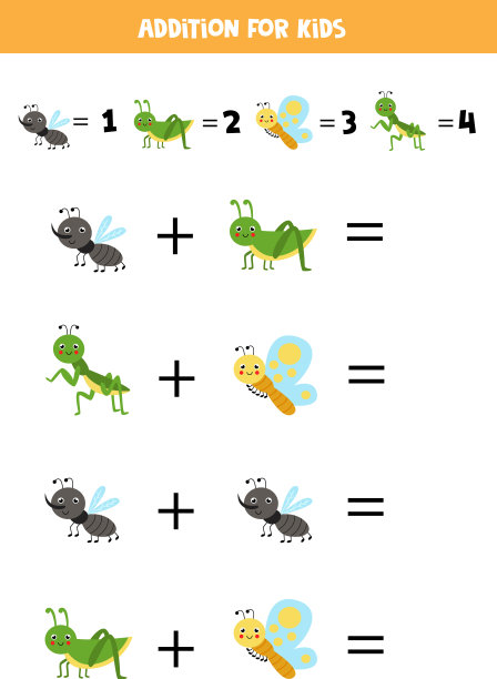 儿童可爱的卡通昆虫添加图片下载