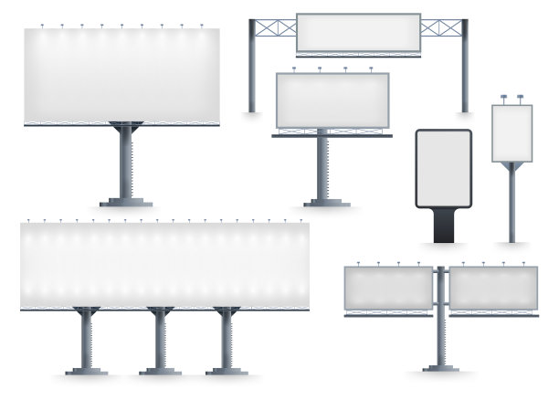 广告牌空白孤立模板图片下载