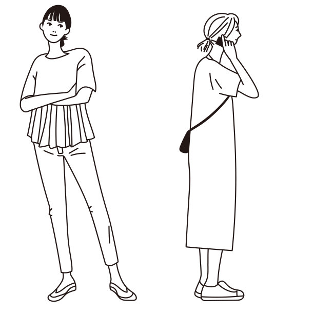 一个时尚的年轻女人的全身矢量插图图片下载