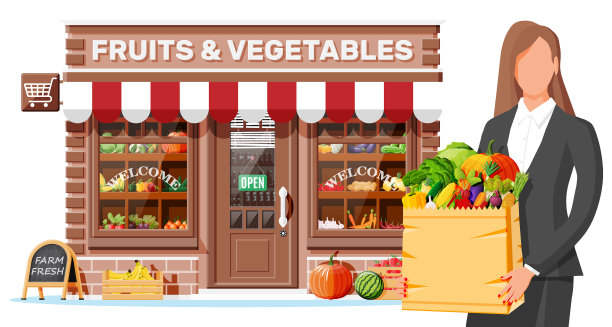 果蔬店门面有女人图片下载