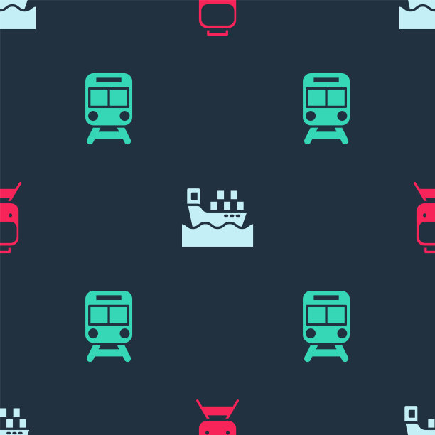 设置火车和铁路货船与箱子和图片下载