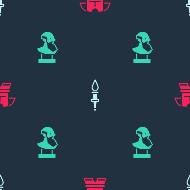 设置铠甲火炬火焰和古代半身像图片下载