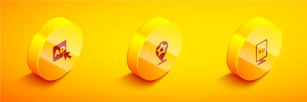 用星形设置等距广告地图指针图片下载