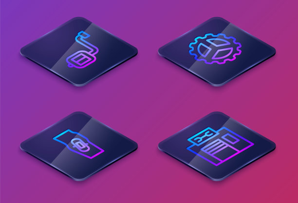 自行车踏板等距线，腿上石膏，链轮曲柄和维修服务。蓝色方块按钮。向量图片下载