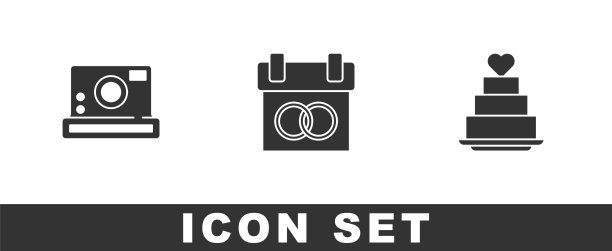 集摄影日历和婚礼蛋糕于一体图片下载