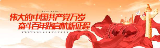 建党100周年展板图片下载