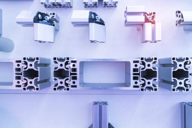 在制造和制造中使用的挤压铝或铝通道的横截面图片下载