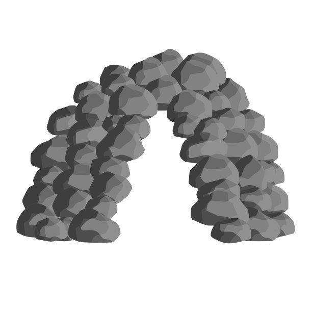 石洞的入口。山与自然的元素。悬崖和鹅卵石的建造。原始人的家园。石头拱门图片下载