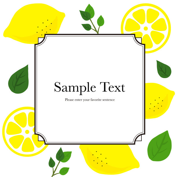 柠檬方设计框架模板图片下载
