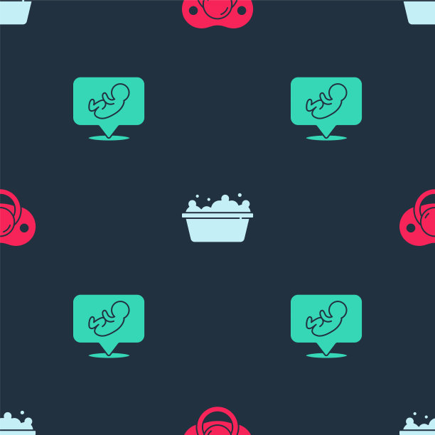 设置badummy安抚奶嘴浴缸和无缝图片下载