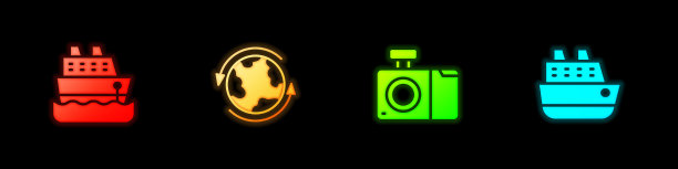 设置全球邮轮摄影相机和图标图片下载