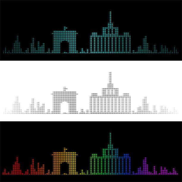 声音图形风格布加勒斯特天际线图片下载