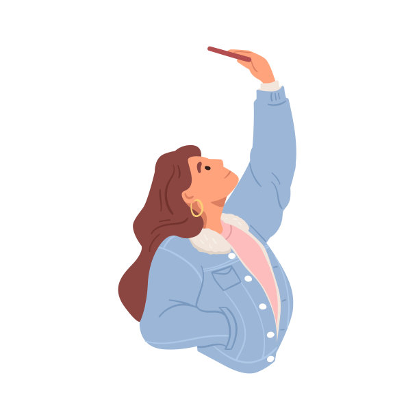 年轻的现代女性用手机拍照图片下载