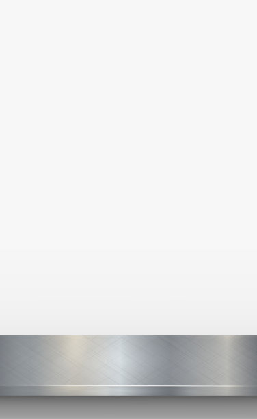 金属厨房台面，铁纹理，白色背景上的大桌子-向量图片下载