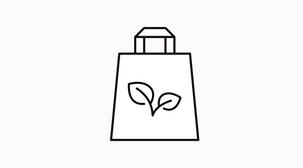 拿走带有素食图标或标志的袋子图片下载