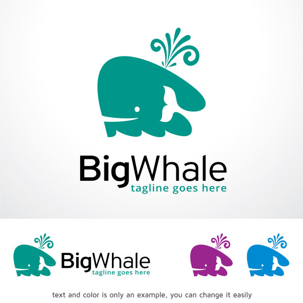 大鲸标志模板设计图片下载