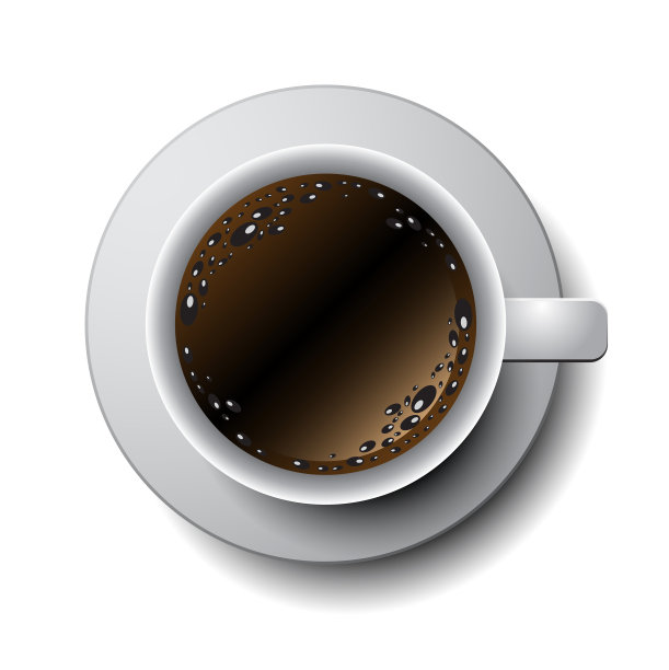 咖啡杯和茶碟放在白色的杯子上图片下载