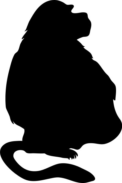 baboon-like猿轮廓图片下载