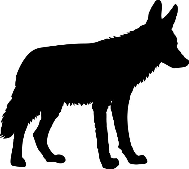 狼轮廓图片下载