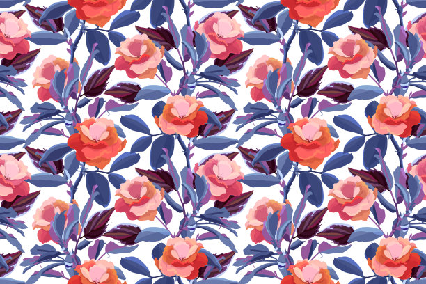 花卉无缝花纹装饰图片下载