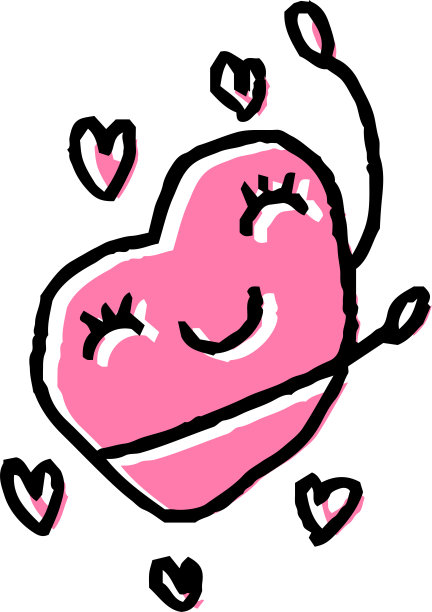 一个孩子画的可爱快乐的人类涂鸦图片下载