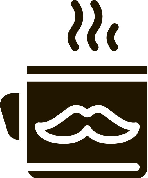 胡子杯图标字形图片下载